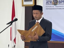 Pelantikan PPAT, Kepala Kantor Pertanahan Kota Malang Tekankan Pentingnya Bersinergi Untuk Pelayanan Yang Lebih Baik
