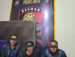 Nekat Bobol Brankas Milik Adik Ipar, Satu Warga Sisir dan Dua Warga Temas Kota Batu Diamankan Polisi