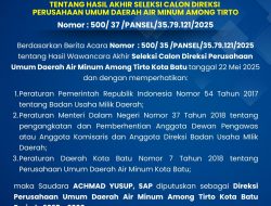 Pemkot Batu Umumkan Nama Achmad Yusup, SAP Sebagai Direksi Perumdam Among Tirto yang Baru