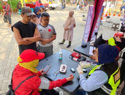 Meriahkan Hari Bhayangkara ke 79, Polres Batu Gelar Layanan Cek Kesehatan Gratis di CFD