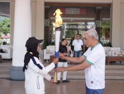 Kirab Obor Porprov IX Jatim Tiba di Kota Batu