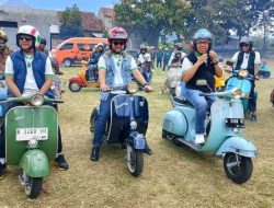 Kirap Obor Porprov IX Jatim 2025 Disambut Pawai Vespa Klasik Forkopimda Batu