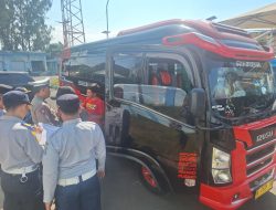 Satlantas Polres Batu dan Dishub Kota Batu Lakukan Pemeriksaan Kelaikan Angkutan Umum