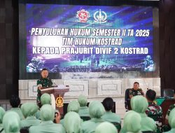 Prajurit dan Persit Divif 2 Kostrad Mendapat Pembelajaran Tentang Hukum