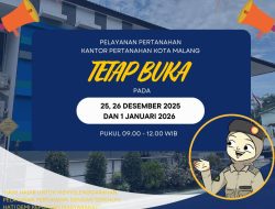 Di Hari Libur Nasional, Pelayanan Kantor Pertanahan Kota Malang Tetap Buka