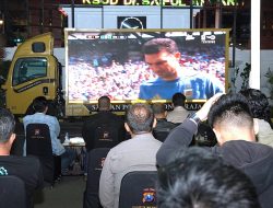 Nobar Final Piala Dunia 2026 di Mapolresta Malang Kota, Ratusan Penonton Ramaikan Suasana